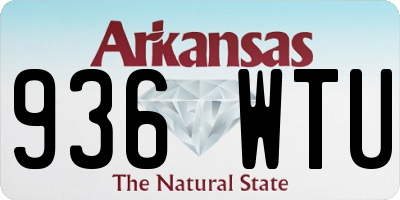 AR license plate 936WTU