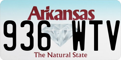 AR license plate 936WTV
