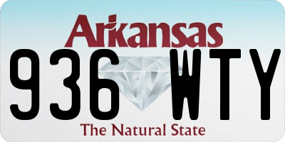 AR license plate 936WTY
