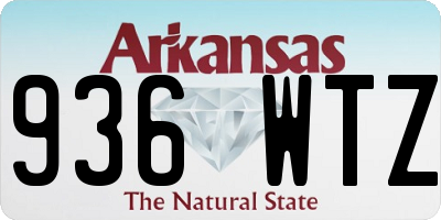AR license plate 936WTZ