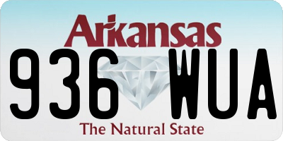 AR license plate 936WUA