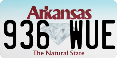 AR license plate 936WUE