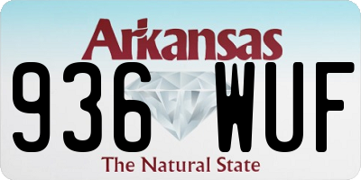 AR license plate 936WUF