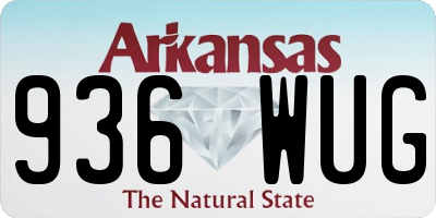 AR license plate 936WUG
