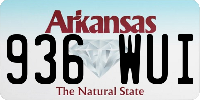 AR license plate 936WUI