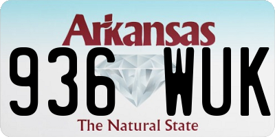 AR license plate 936WUK
