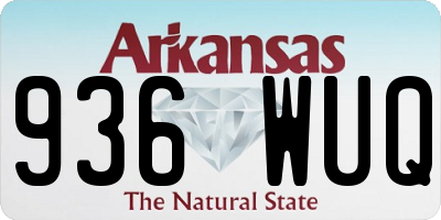 AR license plate 936WUQ