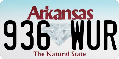 AR license plate 936WUR
