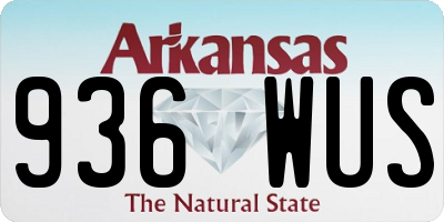 AR license plate 936WUS
