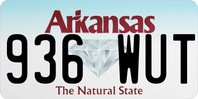 AR license plate 936WUT