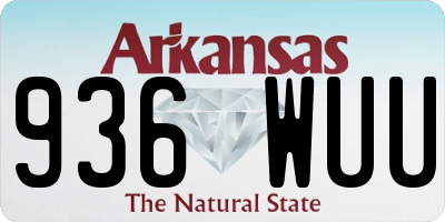 AR license plate 936WUU