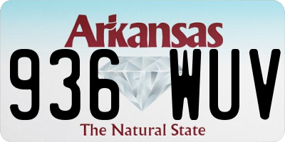 AR license plate 936WUV