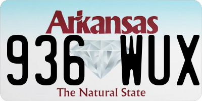 AR license plate 936WUX