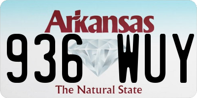 AR license plate 936WUY