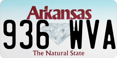 AR license plate 936WVA