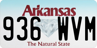 AR license plate 936WVM
