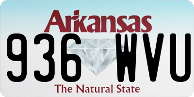 AR license plate 936WVU
