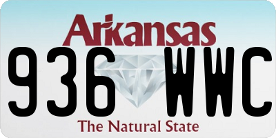 AR license plate 936WWC