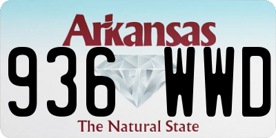 AR license plate 936WWD