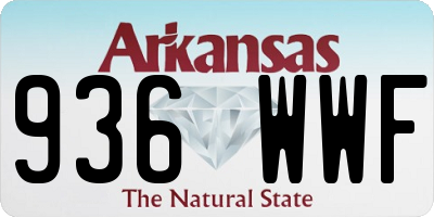 AR license plate 936WWF