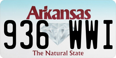 AR license plate 936WWI