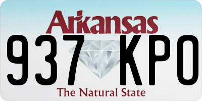 AR license plate 937KPO