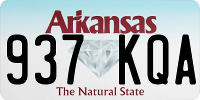 AR license plate 937KQA
