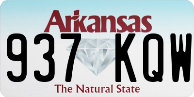 AR license plate 937KQW
