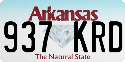 AR license plate 937KRD