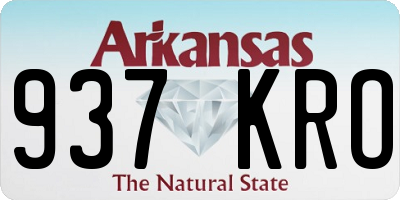 AR license plate 937KRO