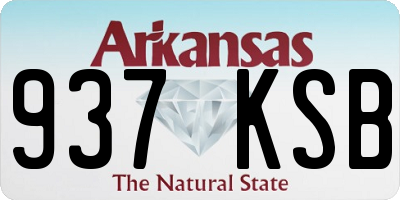 AR license plate 937KSB