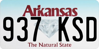 AR license plate 937KSD