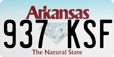AR license plate 937KSF