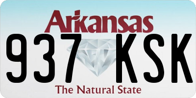 AR license plate 937KSK