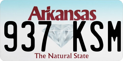 AR license plate 937KSM