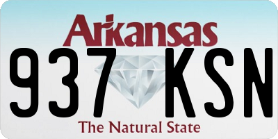 AR license plate 937KSN