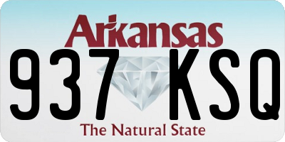 AR license plate 937KSQ