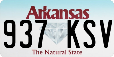 AR license plate 937KSV