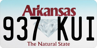 AR license plate 937KUI