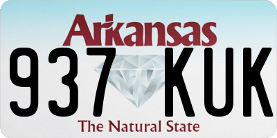 AR license plate 937KUK