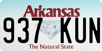 AR license plate 937KUN