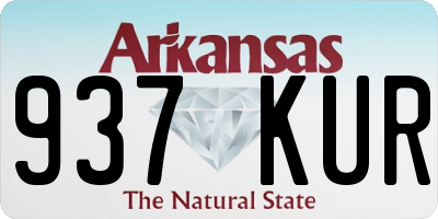 AR license plate 937KUR