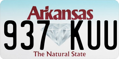 AR license plate 937KUU