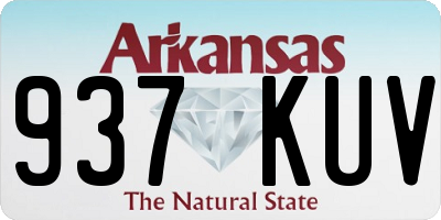 AR license plate 937KUV