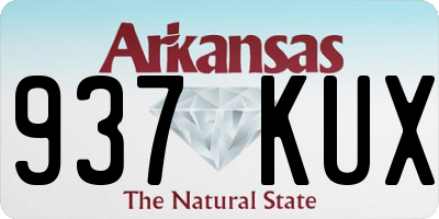 AR license plate 937KUX