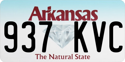 AR license plate 937KVC