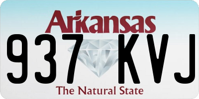 AR license plate 937KVJ