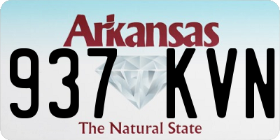 AR license plate 937KVN