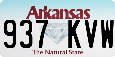 AR license plate 937KVW