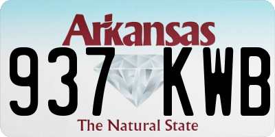 AR license plate 937KWB